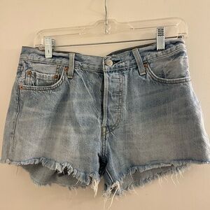 Levi’s 501 Light Blue Denim Jean Shorts